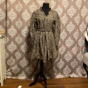 Anna cate black and brown Long Sleeve Dress size L